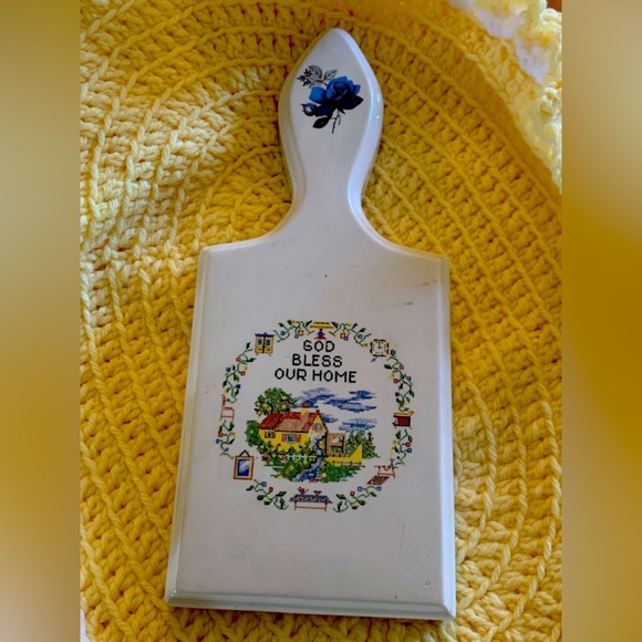 Ceramic Trivet Or Wall Hanging Vintage Cottagecore - Picture 1 of 9